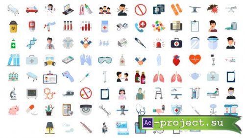 Videohive - 100 Medical Elements - 29901814 - Project for After Effects
