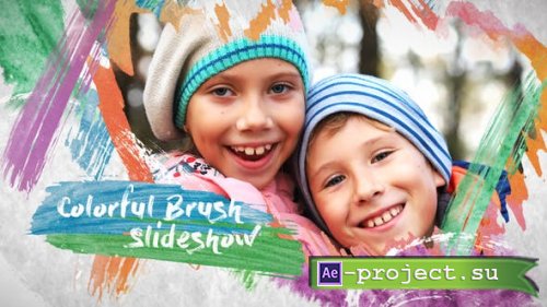 Videohive - Colorful Brush Slideshow - 23674567 - Project for After Effects