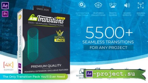 Videohive - AinTransitions | Ultimate Multipurpose Transitions Pack V1.0.2 - 26050211 - Project & Script for After Effects