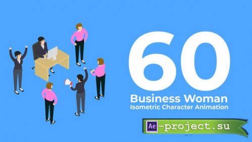 Videohive - Isometric People Female - 30021096 - Project for After Effects