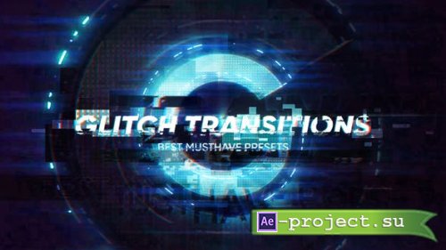 Videohive - Glitch Transitions - 23966827 - Project for After Effects