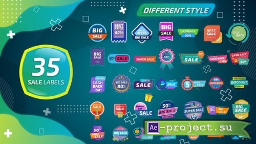 Videohive - 35 Sale Labels - 26293573 - Project for After Effects