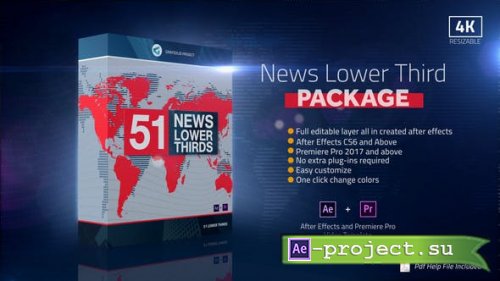 Videohive - 51 News Lower Thirds Package - 29910868 - Project for After Effects