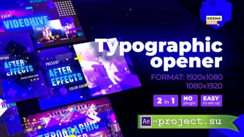 Videohive - Typographic opener - 28002492 - Project for After Effects