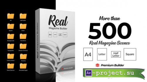 Videohive - Real Magazine Builder for Element 3D - 29703858 - Project & Script for After Effects