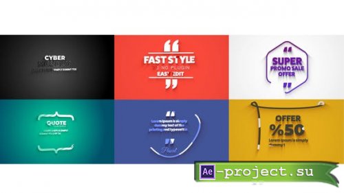 Videohive - 3D Quote Titles - 29507100 - Project for After Effects
