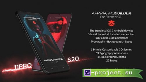 Videohive - App Promo Builder for Element 3D - 24884226 - Project for After Effects