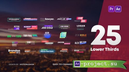 Videohive - Lower Third Titles Pack - 27900543 - Premiere Pro & After Effects Project
