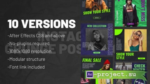 Videohive - Instagram Grunge Posts Vol.01 - 29772384 - Project for After Effects