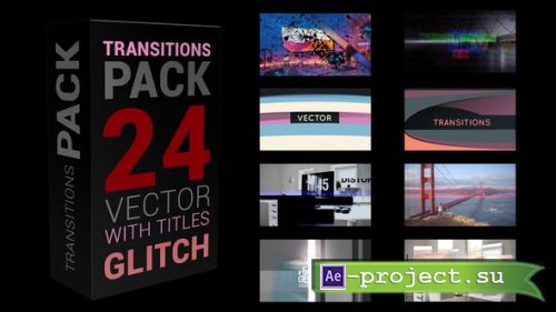 Videohive - Glitch Transitions Pack 4K - 30240760 - Project for After Effects