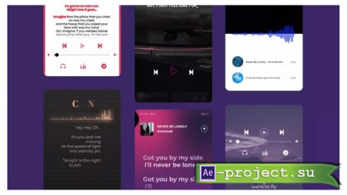 Videohive - Scrolling Lyric Template Music - 30245386 - Project for After Effects