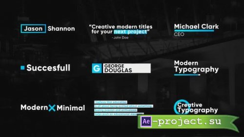 Videohive - Modern Titles & Lower Thirds - 29031440 - Project for After Effects