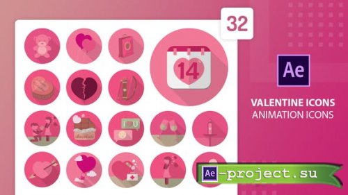 Videohive - Valentine Animation Icons | After Effects - 30291301 - Project for After Effects