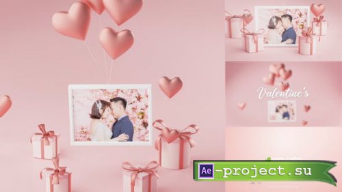 Videohive - Photo Frame Valentine Logo Reveal 3D - 30334582 - Project for After Effects
