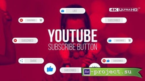 Videohive - Youtube Subscribe Button Clean 4K - 30336754 - Project for After Effects