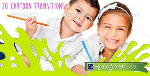 Videohive - Cartoon Transitions Pack - 7540016 - Project for After Effects