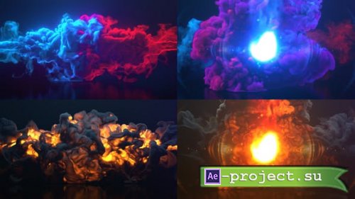 Videohive - Colorful Smoke & Fire Logo - 30160744 - Project for After Effects