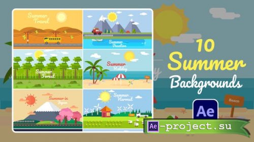Videohive - Summer Background | After Effects - 30443972 - Project for After Effects