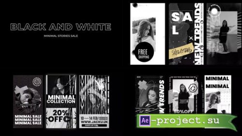 Videohive - Black and White Stories Minimal - 30427285 - Project for After Effects