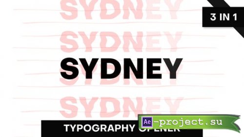 Videohive - Sydney | Typography Opener - 26589750 - Project for After Effects