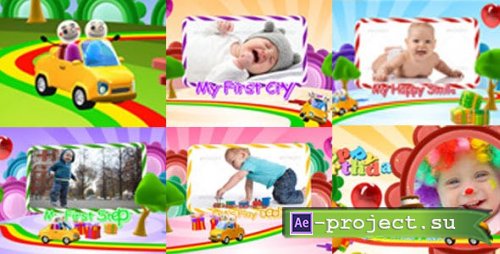 Videohive - Kids Intro Happy Birthday With Photo Video Display - 7452065 - Project for After Effects