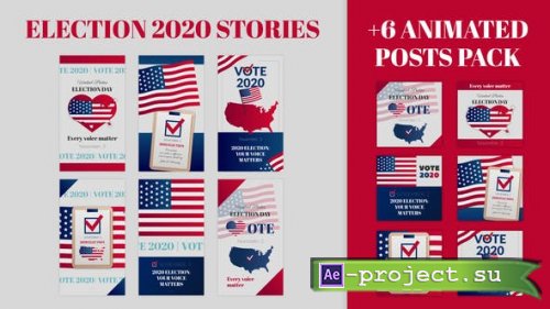 Videohive - Election Stories and Posts Pack - 28928093 - Project for After Effects