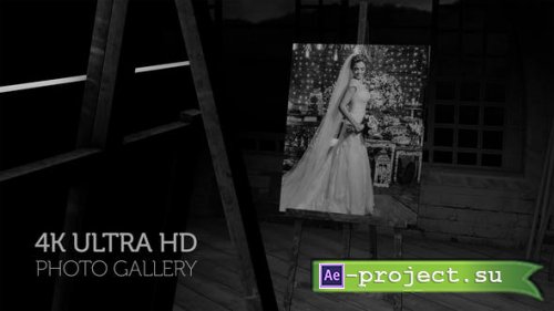 Videohive - Black and White Photo Gallery in an Art Studio at night - 30364567 - Project for After Effects