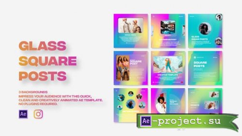 Videohive - Glass Square Posts - 30268869 - Project for After Effects