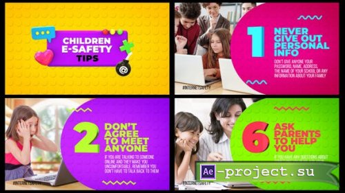 Videohive - Children E-Safety Tips - Kids Education - 30470989 - Project for After Effects