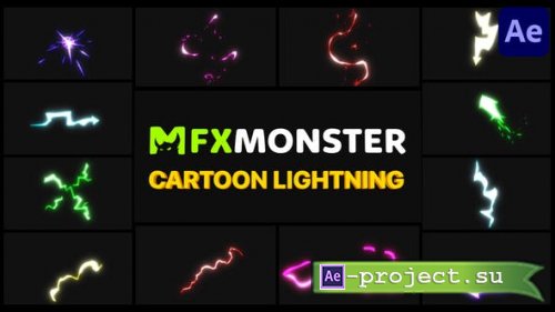 Videohive - Cartoon Lightning Elements | After Effects - 30504685 - After Effects Project & Presets