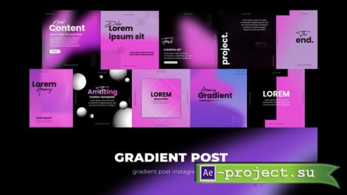 Videohive - Typography gradient post instagram - 30552602 - Project for After Effects