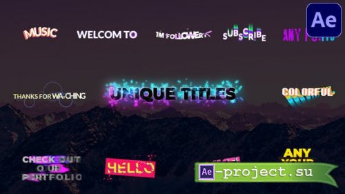 Videohive - Unique Titles | After Effects - 30643868 - Project for After Effects