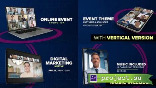 Videohive - Online Event Promo - Device Mock-up - 30446183 - Project for After Effects