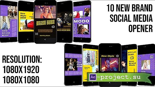10 New Brand Social Media Opener 890292 - Project for After Effects