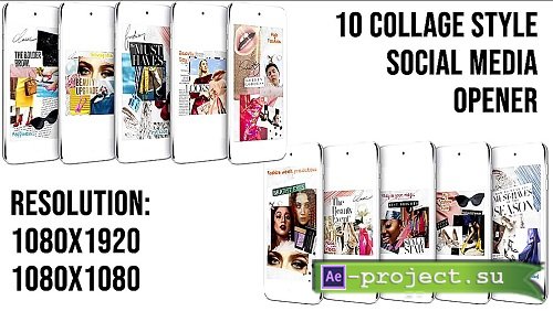 10 Collage Style Social Media Opener 913787 - Project for After Effects