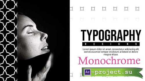 Monochrome Typography V4 895359 - Project for After Effects