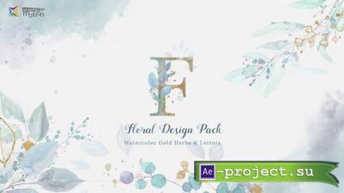 Videohive - Floral Watercolor Design Pack - 27021174 - Project for After Effects