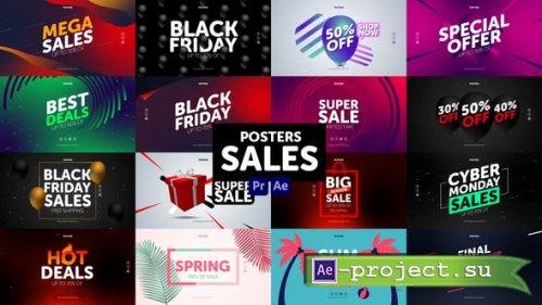 Videohive - Posters Sales - 30923966 - Premiere Pro & After Effects Project
