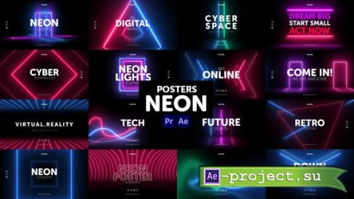 Videohive - Posters Neon - 30954697 - Premiere Pro & After Effects Project