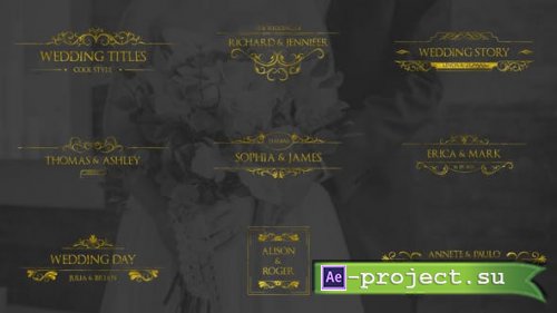 Videohive - Gold Wedding Titles - 30917427 - Project for After Effects