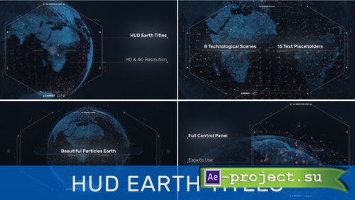 Videohive - HUD Earth Titles - 31059564 - Project for After Effects