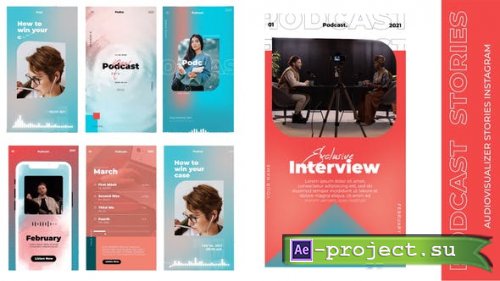 Videohive - Podcast audiovisualizer insta stories - 31029310 - Project for After Effects