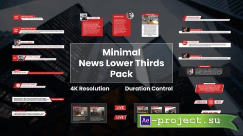 Videohive - Minimal News Lower Thirds Pack - 28006846 - Project for After Effects