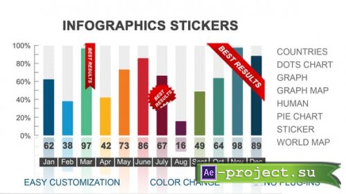 Videohive - Infographics stickers - 22492051 - Project for After Effects