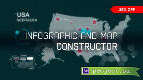 Videohive - infographic and map constructor - 21055529 - Project for After Effects