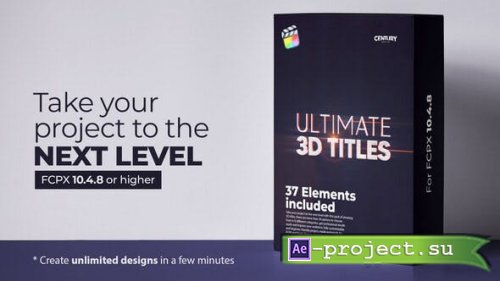 Videohive - Ultimate 3D Titles for FCPX - 31272557 - Project For Final Cut & Apple Motion