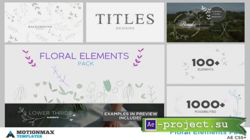 Videohive - Floral Elements Pack - 23328603 - Project for After Effects