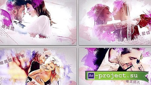 Beautiful style ink wedding love 1439841 - Project for After Effects