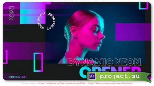 Videohive - Fashion Neon. Musical Dynamic Opener - 31424026 - Project for After Effects