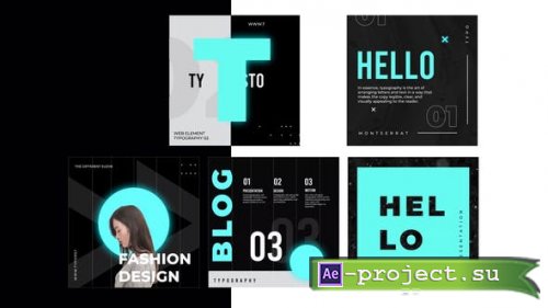 Videohive - Typography black white post instagram - 31370702 - Project for After Effects
